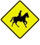 horse may be present, drive with caution sign
