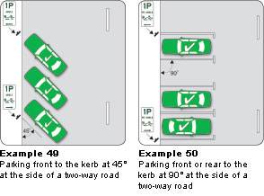 angle parking diagram