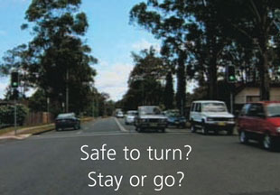Safe to turn ? Stay or go ?