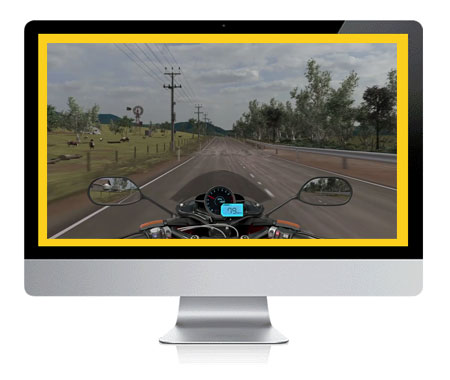 click here to practise the motorcycle hazard simulator