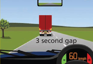 3 Second gap to truck