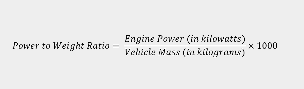 power to weight formula