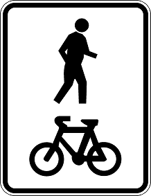 Shared path sign