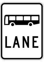 bus lane sign